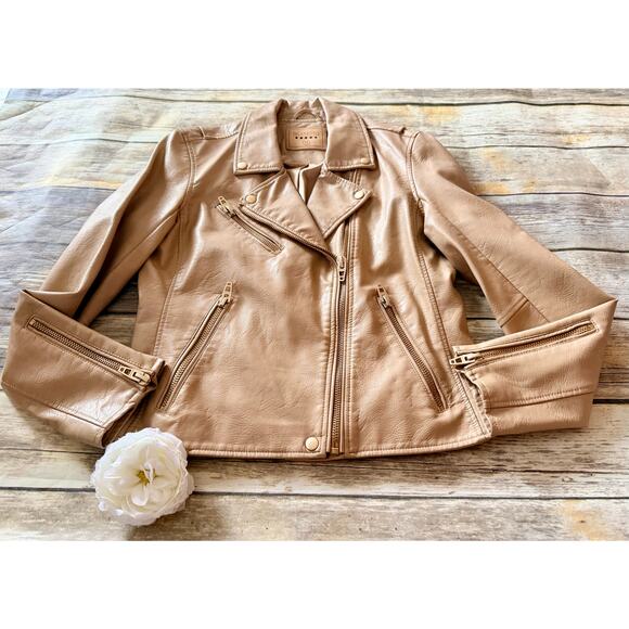 CHAMPAGNE MOTO JACKET-MEDIUM - Picture 3 of 8